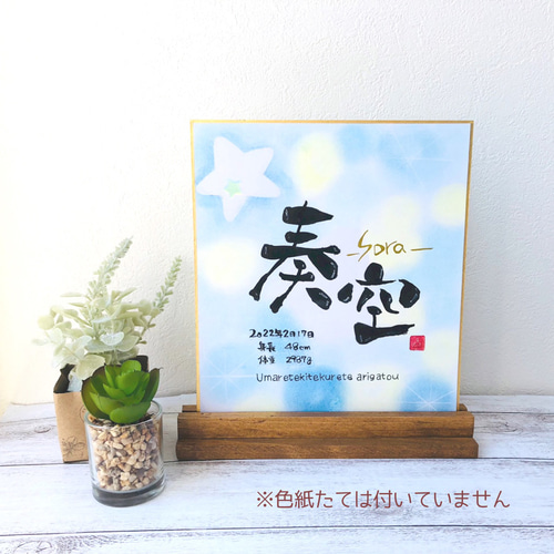 手書き命名書】命名書 プレゼント オーダー 可愛い おしゃれ 手書き 