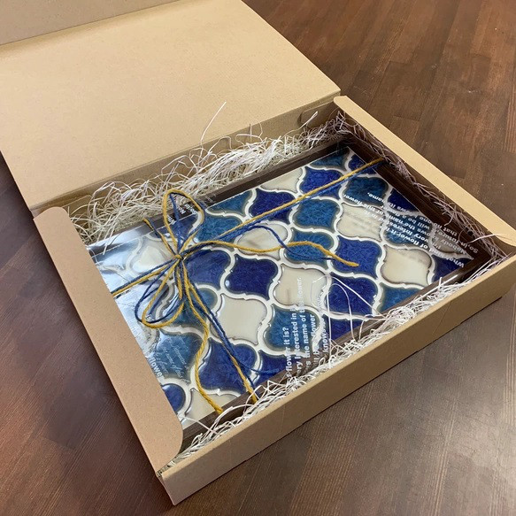 桜色『cherry blossoms』ランタン型タイルのランチトレー