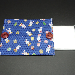 2色和柄うさぎ模様サコッシュバッグ&ポケットティッシュカバーセット 6枚目の画像