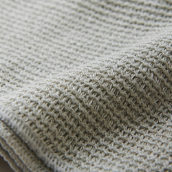 亞麻針織網狀毛巾 | 淡綠色 第2張的照片