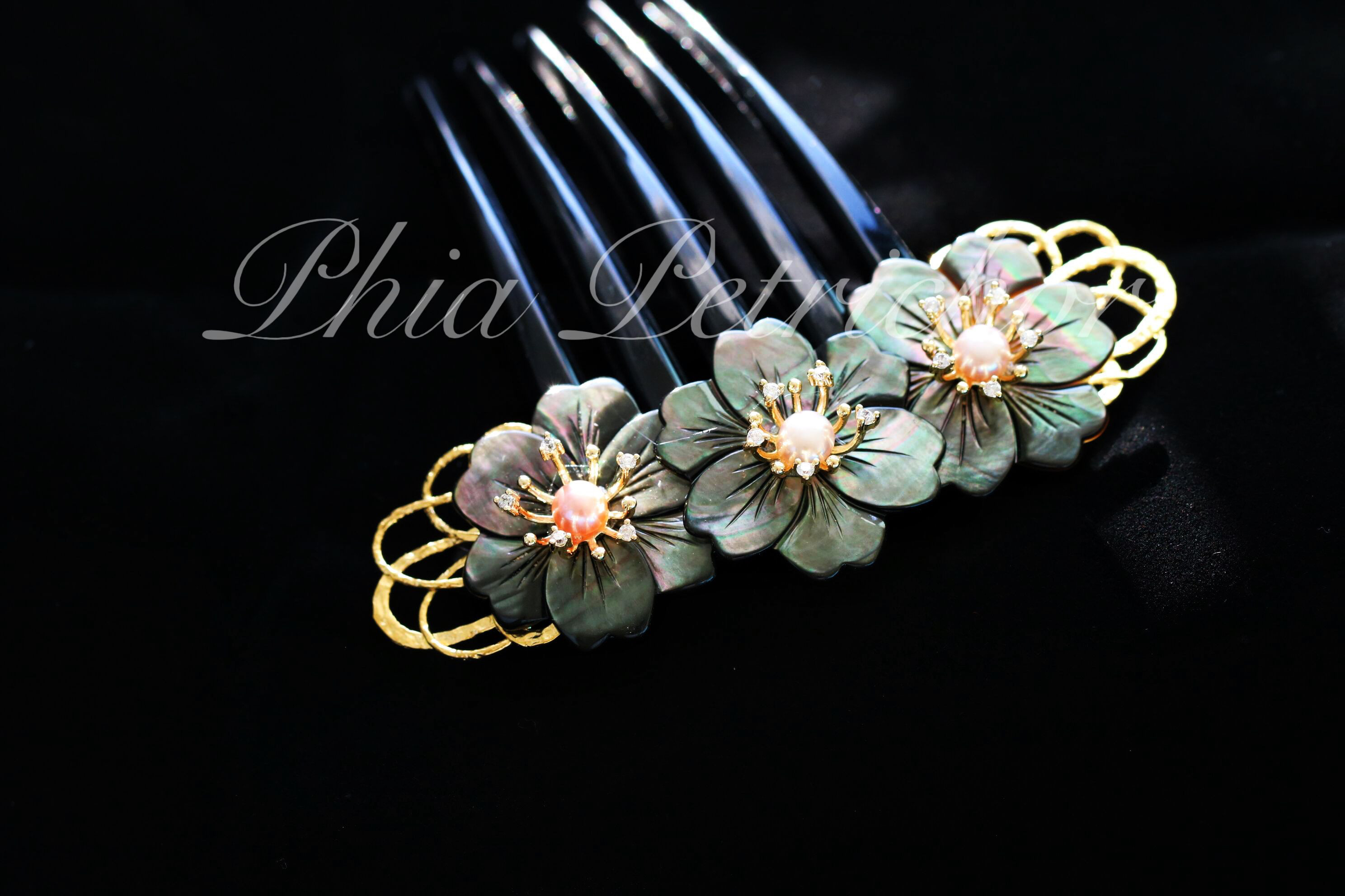 簪 和 K24GP 桜 かんざし バチ型 パール 簪 着物 髪飾り 留袖 着物 成人式 結婚式 卒業式