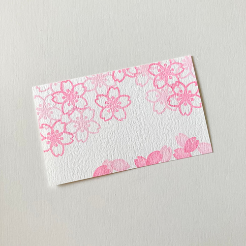 桜の花と花びらの消しゴムはんこセット はんこ・スタンプ asako-made