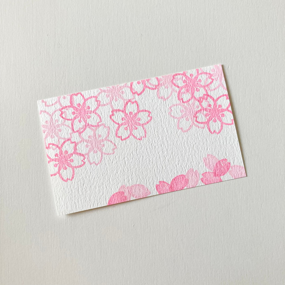 桜の花と花びらの消しゴムはんこセット 4枚目の画像