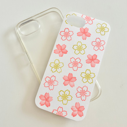 桜の花と花びらの消しゴムはんこセット はんこ・スタンプ asako-made