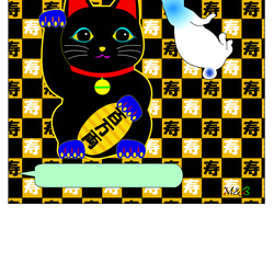 招き猫（ポストカード）日本の大衆文化の一つに縁起物の「招き猫」があります。 8枚目の画像