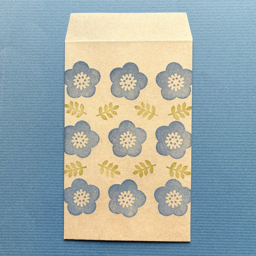 ネモフィラと葉っぱの消しゴムはんこセット はんこ・スタンプ asako