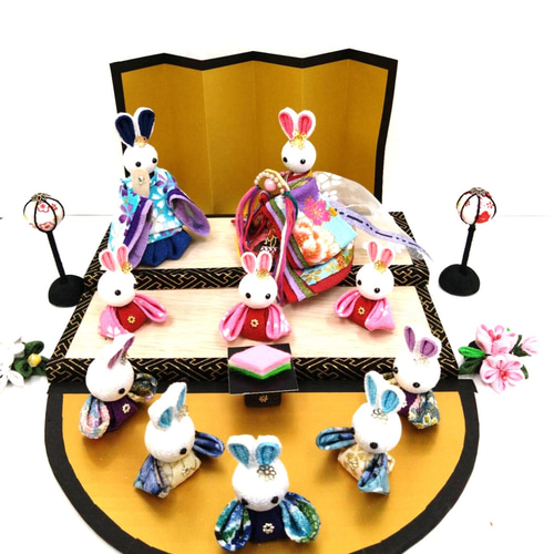 ひな祭り おひなさま 桃の節句 つまみ細工 ひな人形・雛飾り himadare