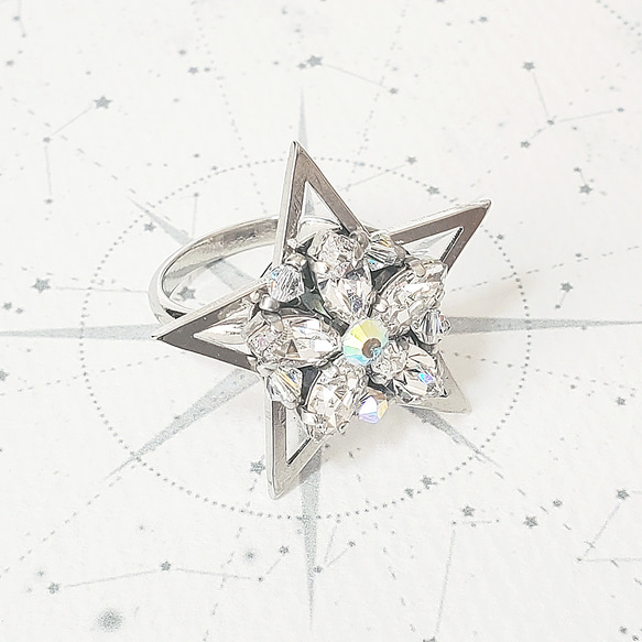 上品さと、確かな存在感・主役級アクセサリー～THE STAR RING～(指輪・シルバー) 1枚目の画像