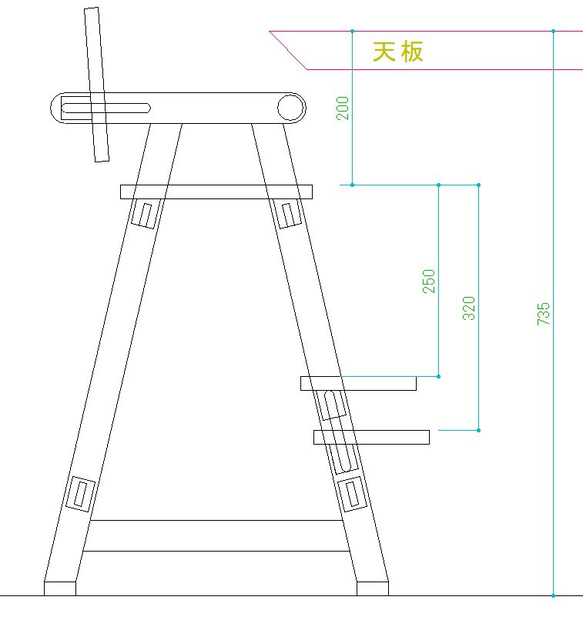 nisi_nisi_nisi様オーダー品（キッズハイチェア  ） 1枚目の画像