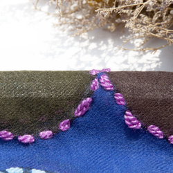 カシミヤ/ボイルドウールショール/ニットスカーフ/刺繍スカーフ/カシミアショールラウンドメリノ クリスマス交換ギフト 友人の誕生 15枚目の画像