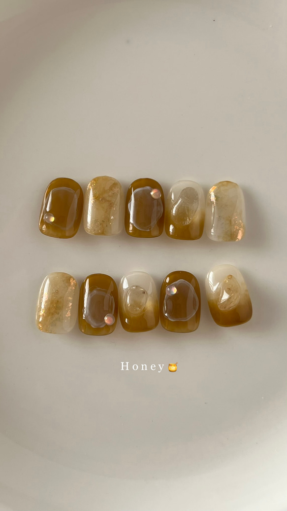 no.76 ネイルチップ  Honey 1枚目の画像