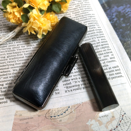 銀行印　実印　12mm 黒水牛　吉相体　富田　とみだ　印鑑　朱肉　印鑑ケース 000000000087_3N0xoSU.jpg