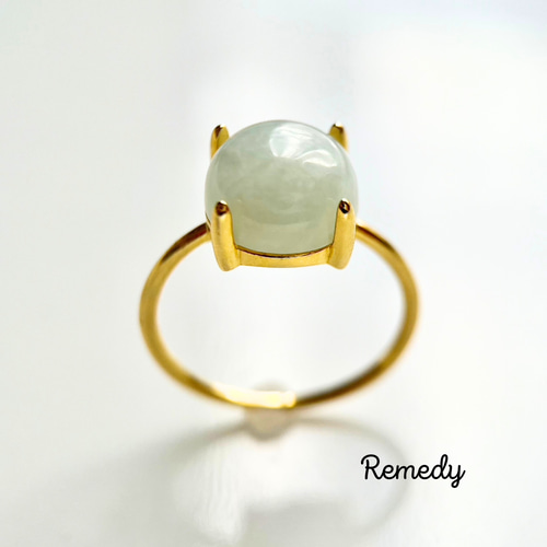 天然石翡翠ヒスイ付きのシルバーリング指輪大粒　10号　アクセサリー 大粒5.5ct☆彡翡翠/ヒスイの一粒リング silver925 18KGP 5月