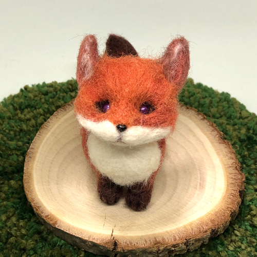 ◇ぷっくり 赤キツネ 羊毛フェルト人形 羊毛フェルト クマノッコ 通販