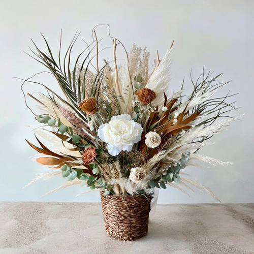 ドライフラワーの祝い花 / 開店祝い 開業 開院 結婚祝い 還暦祝い 楽屋