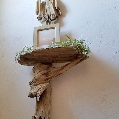 流木 縦型 約99cm 壁掛け キャンドルホルダー キャンドルスタンド エア