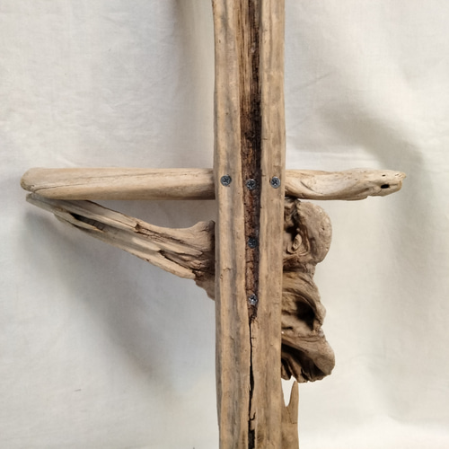 流木 縦型 約99cm 壁掛け キャンドルホルダー キャンドルスタンド エア