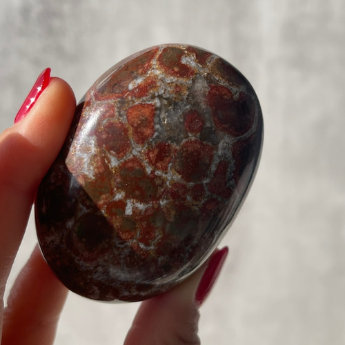 インドのハンシージャスパー（ブラッドストーン) インド産ブラッド