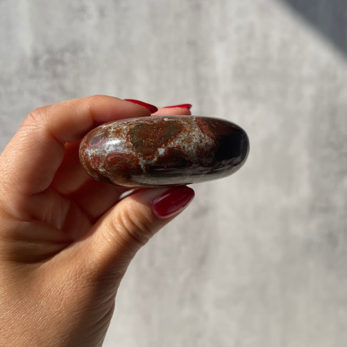 インドのハンシージャスパー（ブラッドストーン) インド産ブラッド