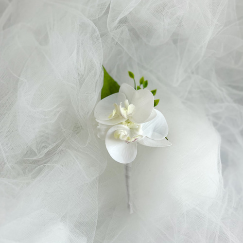 即納OK！カラーと胡蝶蘭の縦型ブーケ アーティフィシャルフラワー