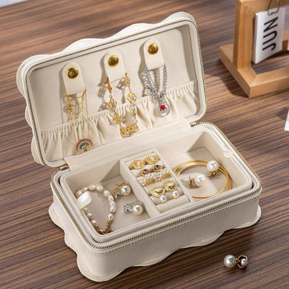 イヤリング収納 指輪入れ レザージュエリーポックス アクセサリー