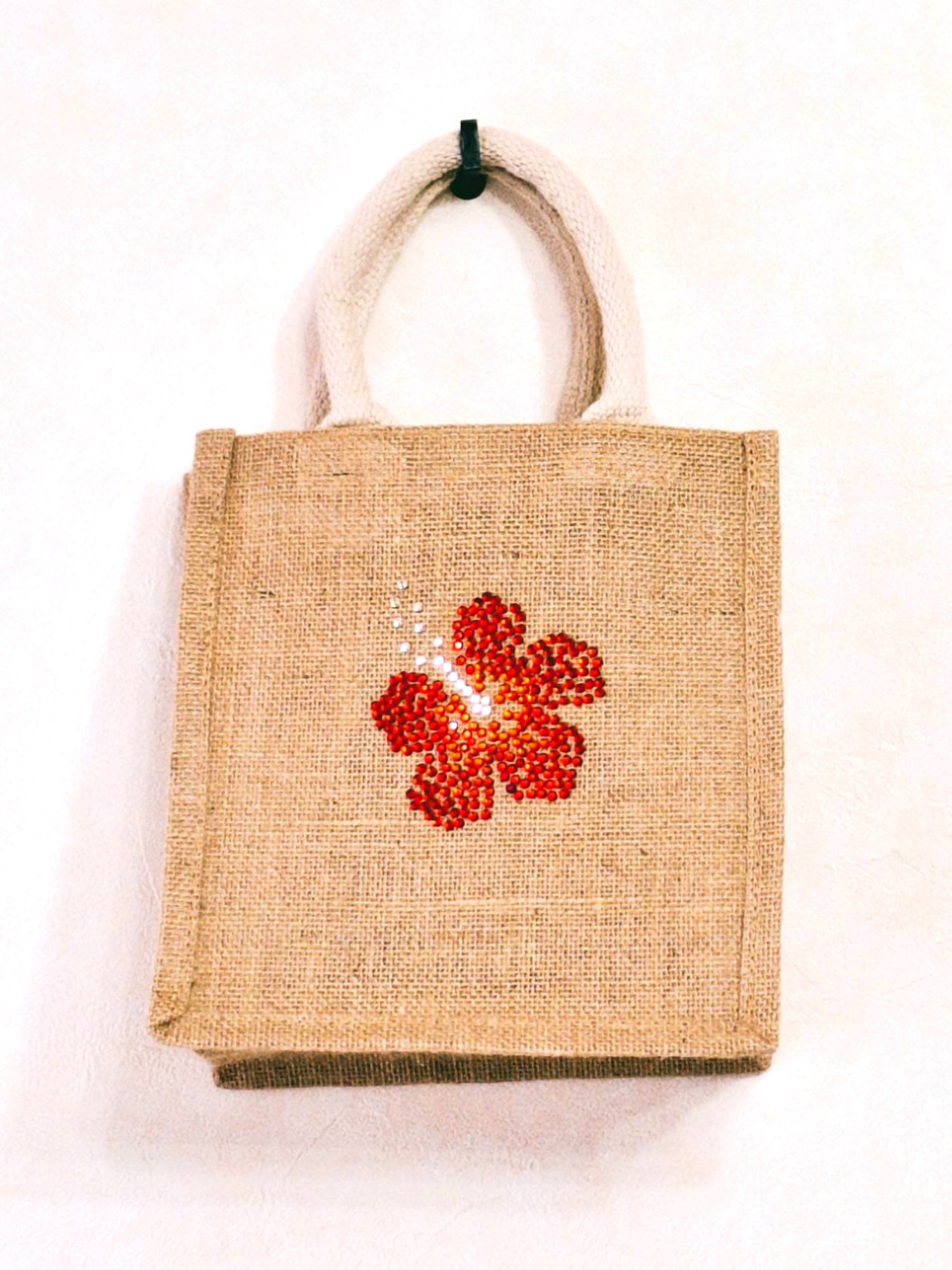 ハイビスカスのトートバッグ ハンドメイド・