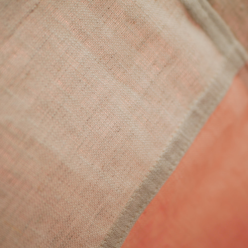 LINEN POJAGI CURTAIN 105×130 PINK リネンポジャギカーテン