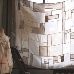 ポジャギ フレンチリネン 暖簾スタイル カーテン 손끝세상（指先