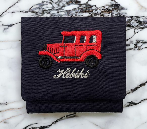 ロザリオケース|車|名入れ|刺繍|男の子|お受験|私立|私学|幼稚園 