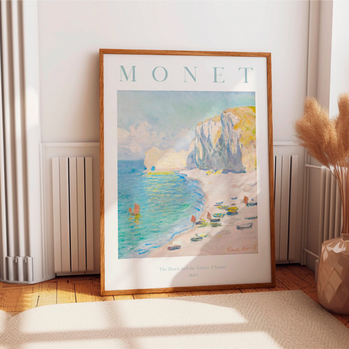モネ 海 ビーチ 風景画 アートポスター 絵画 アンティークポスター