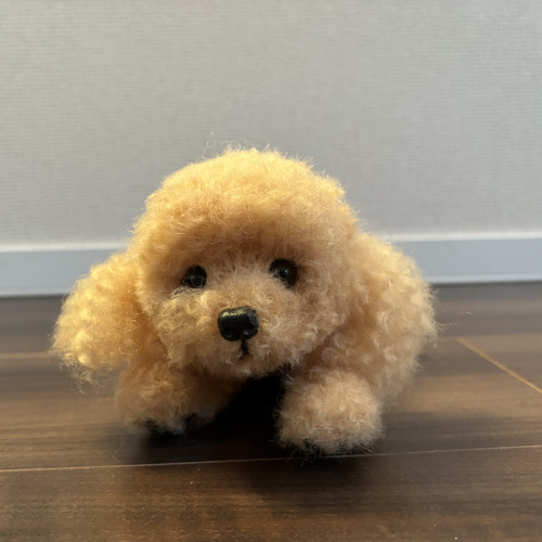 羊毛フェルト 毛糸 トイプードル（アプリコット） おとママ羊毛フェルト アプリコットトイプードル いい子にお座り