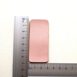 【レザーパーツ】角丸・長方形・１０枚セット（７㎝✕３㎝）牛革・桜ピンク色　～定形外郵便（送料無料）～ 4枚目の画像