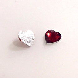 デコ パーツ 3D 立体 ハート ビーズ ネイルパーツ スタッズ クリア ピンク レッド 赤 3カラーセット(D136) 3枚目の画像