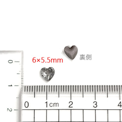 デコ パーツ 3D 立体 ハート ビーズ ネイルパーツ スタッズ クリア 透明 オーロラ 2カラー(D196) 3枚目の画像