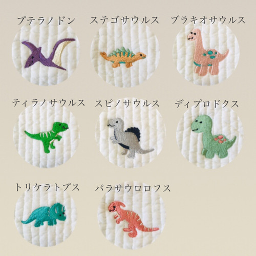 ✳︎オーダー品✳︎恐竜柄✖️チェック巾着コップ袋などに♩