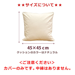 クッションカバー 45×45cm 帆布 キャンバス 新生活 アリクイ オオアリクイ アントイーター 威嚇 即納 2枚目の画像