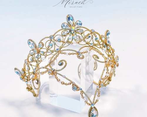 前飾り付コード&ビーズのカチューシャ型バレエティアラ（海賊