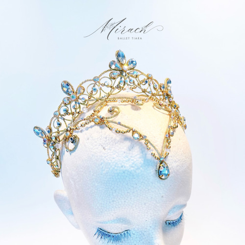 前飾り付コード&ビーズのカチューシャ型バレエティアラ（海賊