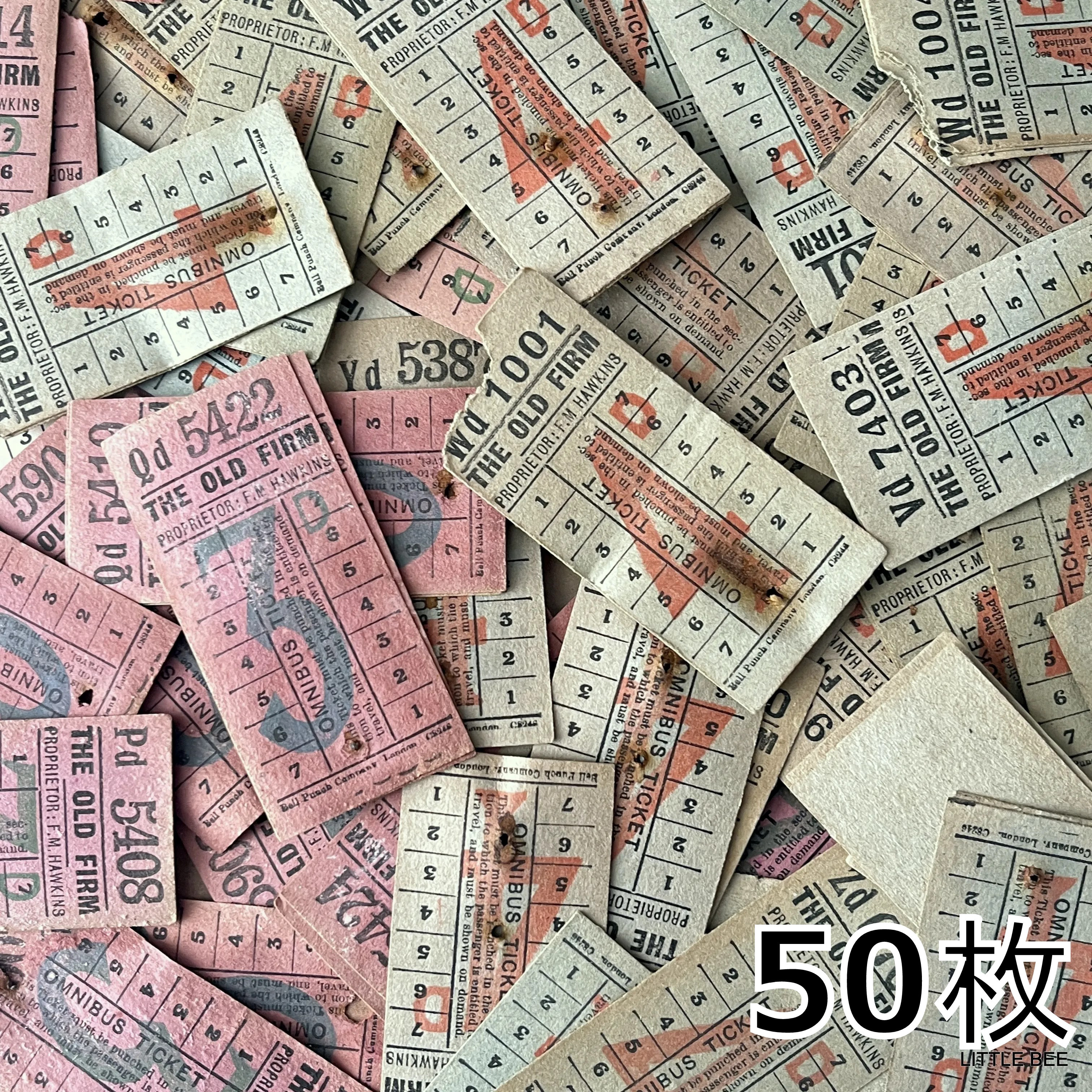 001・British Bus Tickets 50枚 バスチケット チケット イギリス