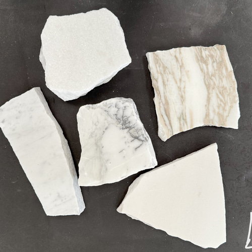 天然白大理石 ディスプレイ用 5点セット その他インテリア雑貨