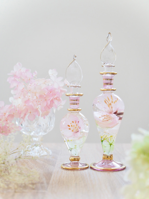 春色グラス　桜　Lサイズ　フラワーアートグラス ハーバリウム 手の中で楽しむお花　 11枚目の画像
