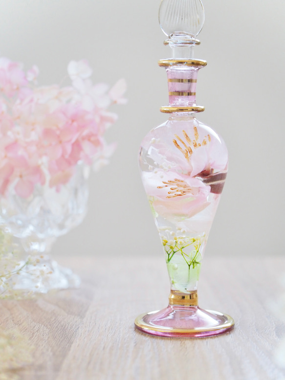 春色グラス　桜　Lサイズ　フラワーアートグラス ハーバリウム 手の中で楽しむお花　 5枚目の画像