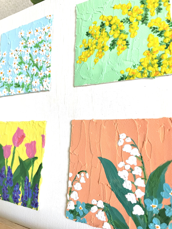 春の花たち-アクリル画 3枚目の画像