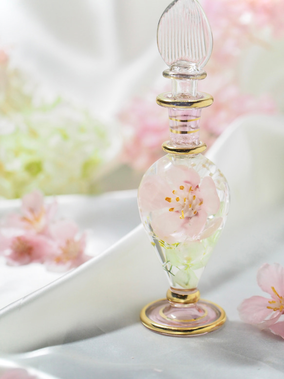 春色グラス　桜　Mサイズ　フラワーアートグラス ハーバリウム 手の中で楽しむお花　 6枚目の画像