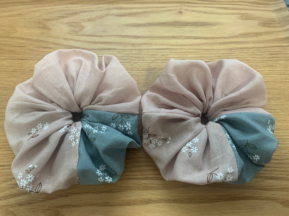 シュシュ【色＆柄指定・レース付き（白か黒）もオーダー可】 シュシュ