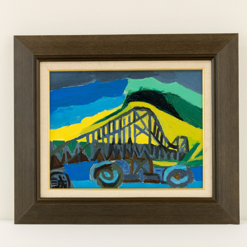 16×23㎝「晴れた日の海　6」油彩・原画・サムホール 16×23㎝「晴れた日の海 6」油彩・原画・サムホール