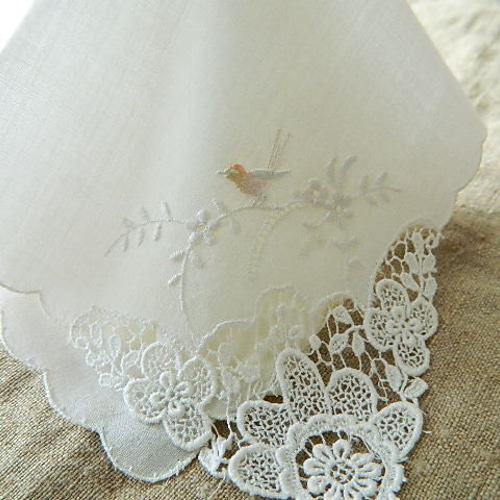 スイス製極上刺繍ハンカチ