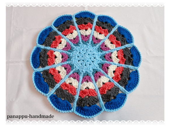 送料無料】お花の座布団 マーガレット円座 かぎ針編み その他