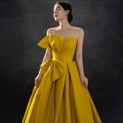 【カラー変更可】ウエディングドレス カラードレス ハートカット　ビスチェ Aラインドレス  二次会（WD242100） 2枚目の画像