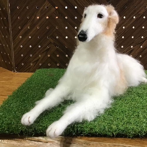 ボルゾイ（リラックスポーズ） 羊毛フェルト コーギー大好きママ 通販